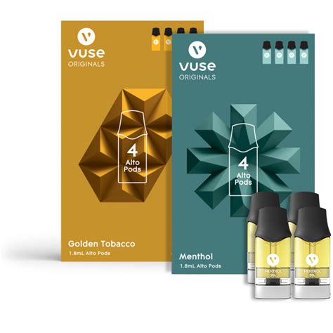 What are the different levels of Vuse pods?