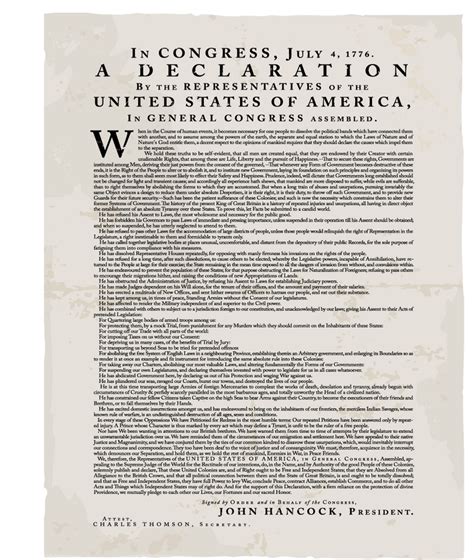 What is the meaning of the Declaration of Independence?